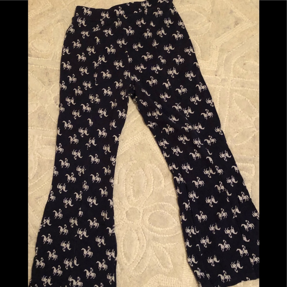 Anthropologie Black and White Patterned Flare Pants